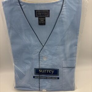 New Old Stock Surrey Pajamas Mens Size L Short Sleeve Knee Length PJs 1990s